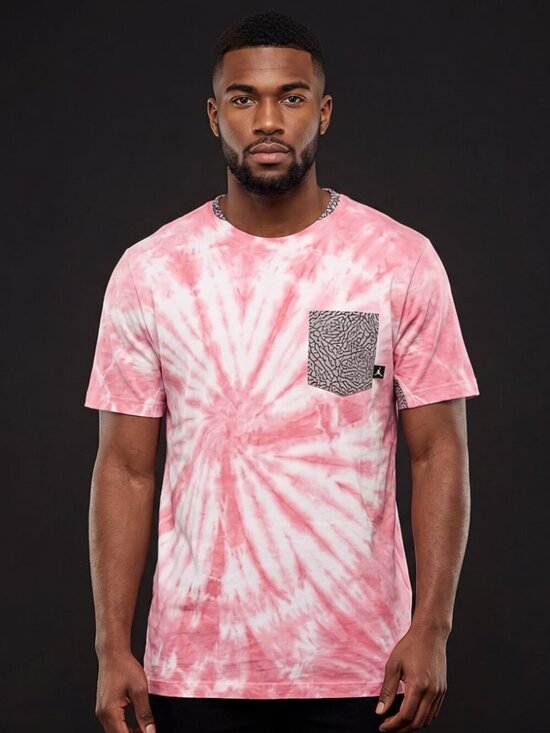 Jordan Other - Air Jordan pink Nike tie Dye Pocket Tee Shirt T-shirt Handmade Size Large